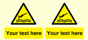 Custom Warning diving area